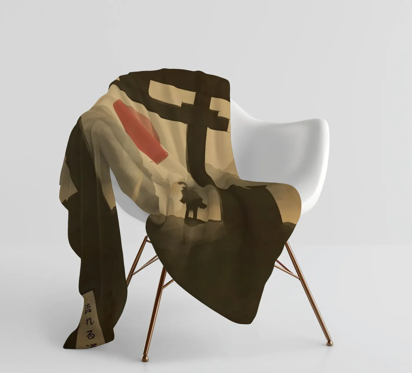 Flowing Path fleece blanket by Froze Studio