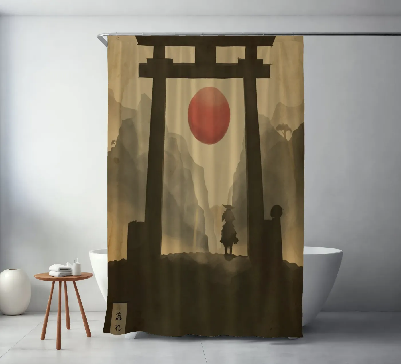 Flowing Path Duschvorhang von Froze Studio