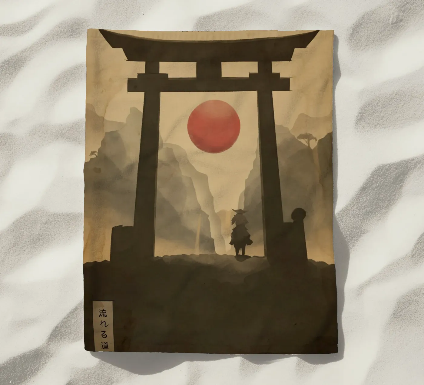 Flowing Path strandhanddoek van Froze Studio