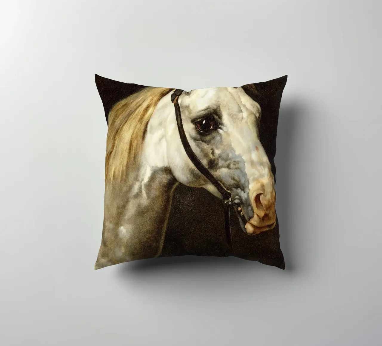 Théodore Géricault - Testa di cavallo pavone cuscino da ARTOTHEK