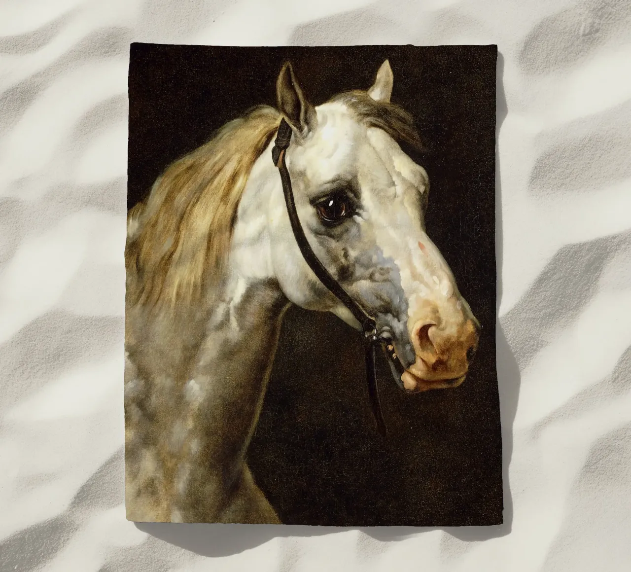 Théodore Géricault - Testa di cavallo pavone telo mare da ARTOTHEK
