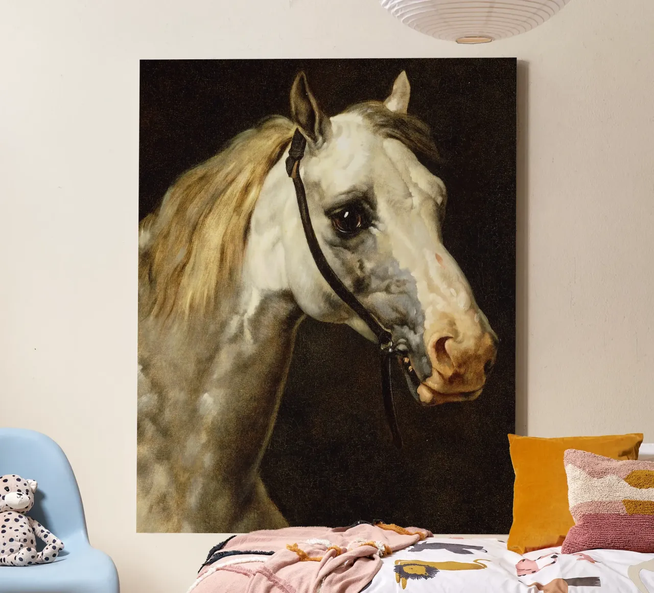 Théodore Géricault - Testa di cavallo pavone tela con Cornice a cassetta da ARTOTHEK