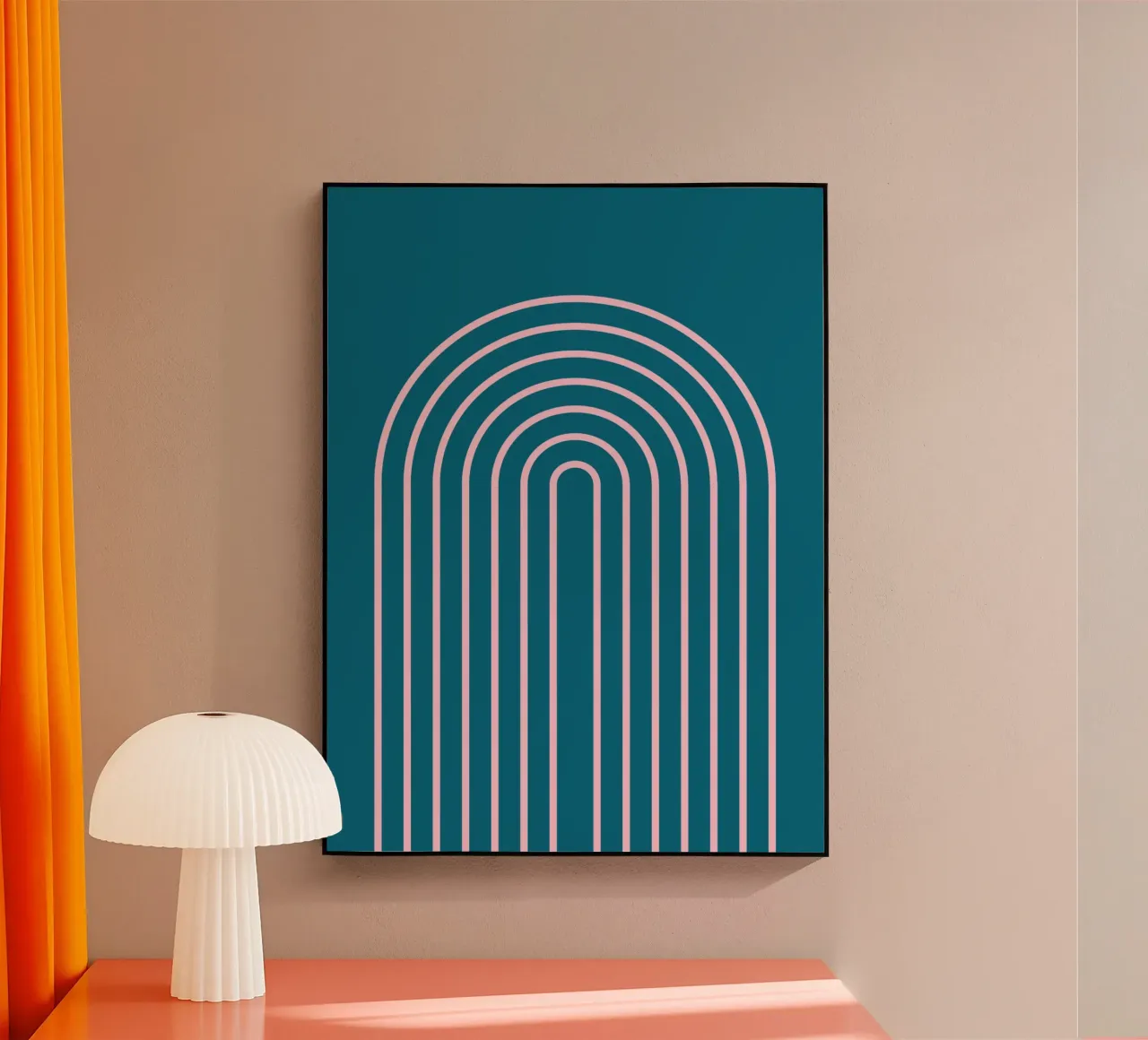 Arco iris boho azul metacrilato de Proper job studio