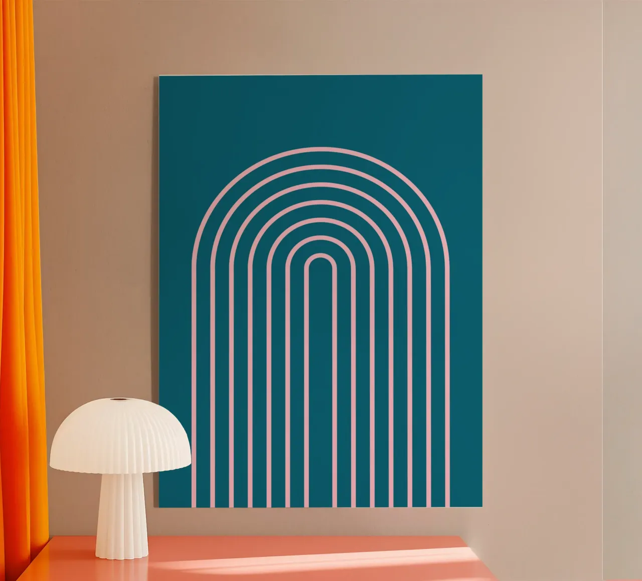Arco iris boho azul metacrilato de Proper job studio