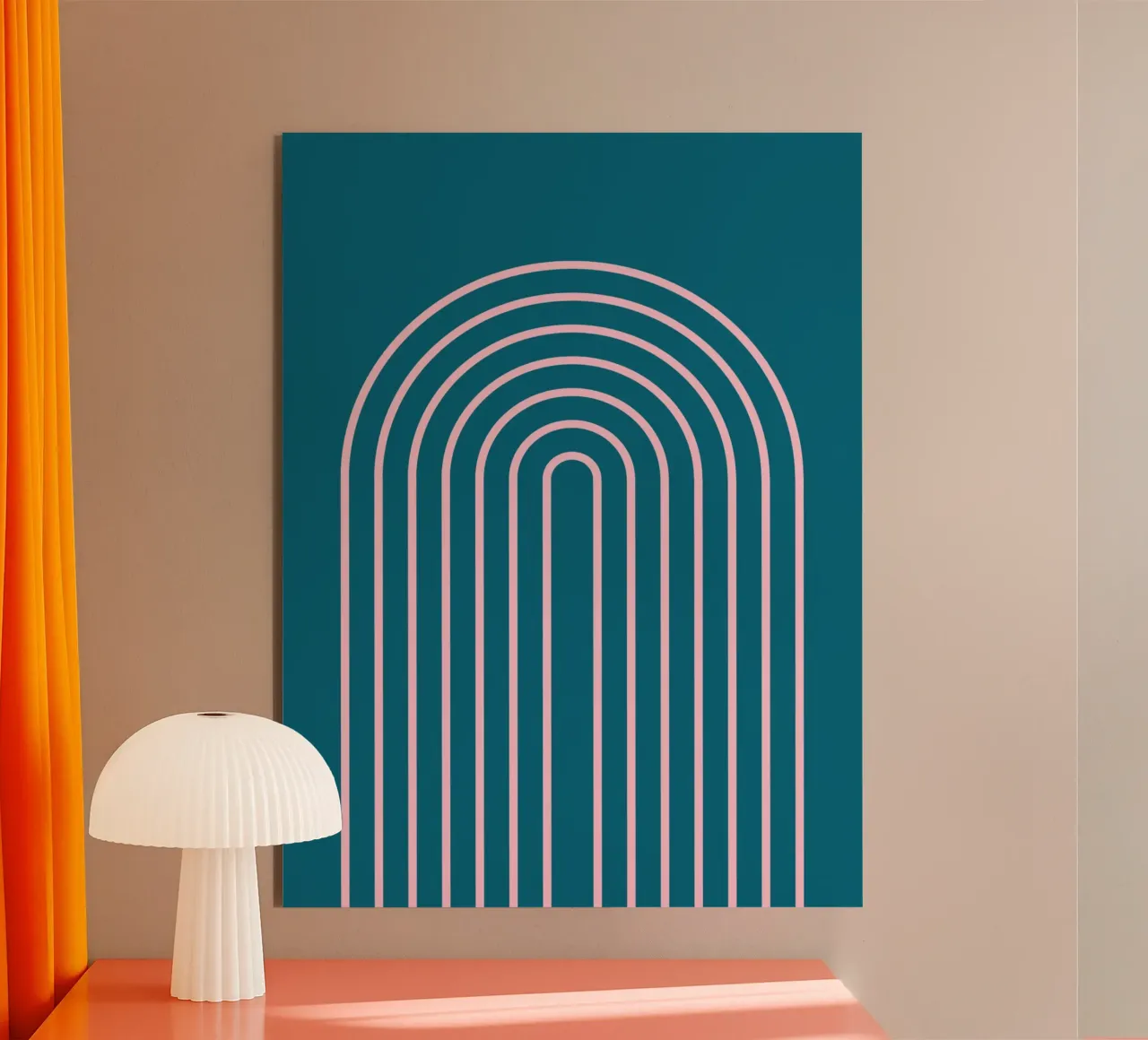 Arcobaleno blu boho alluminio dibond da Proper job studio
