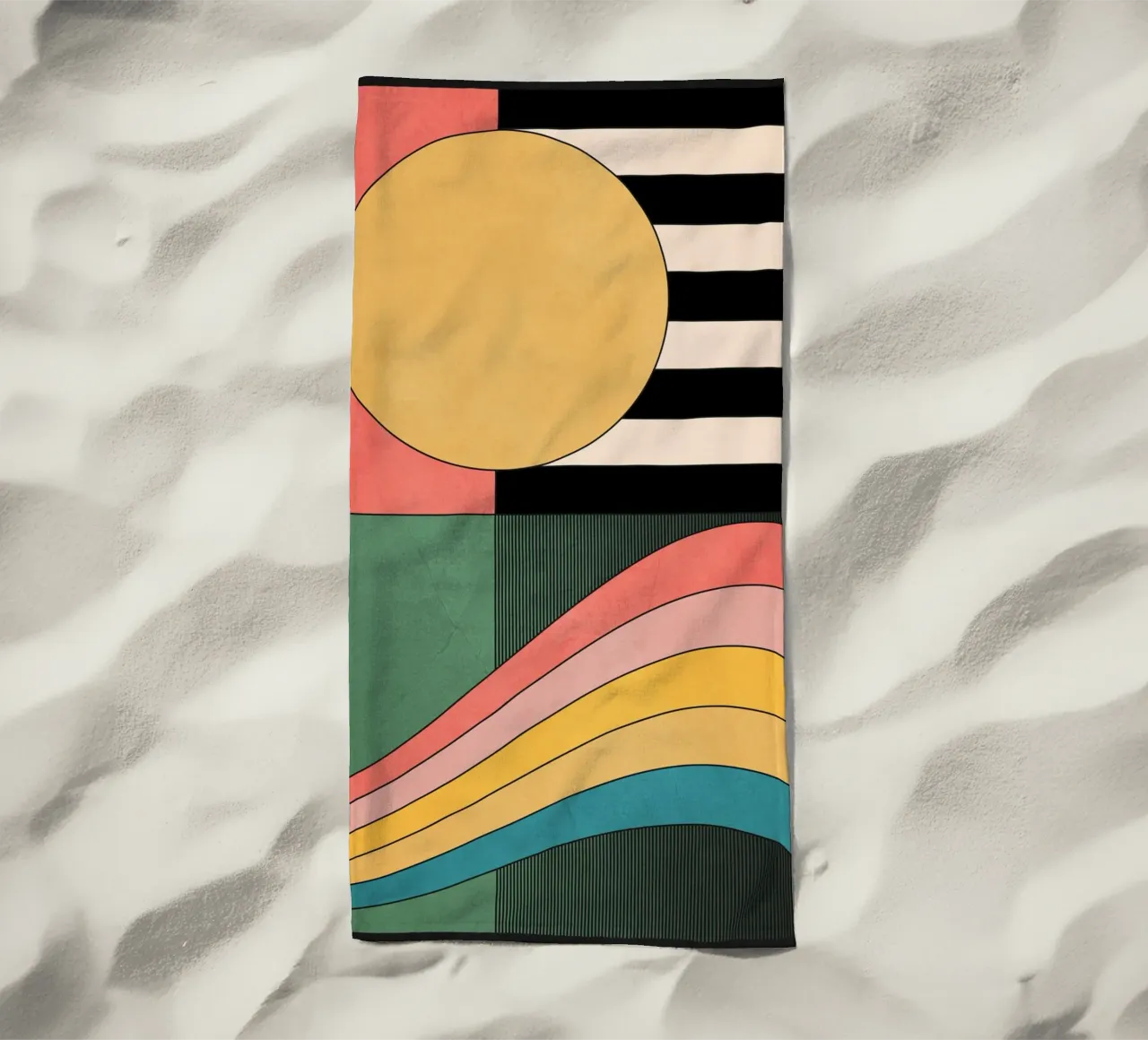 Geometric Abstraction 46 beach towel by Gaite
