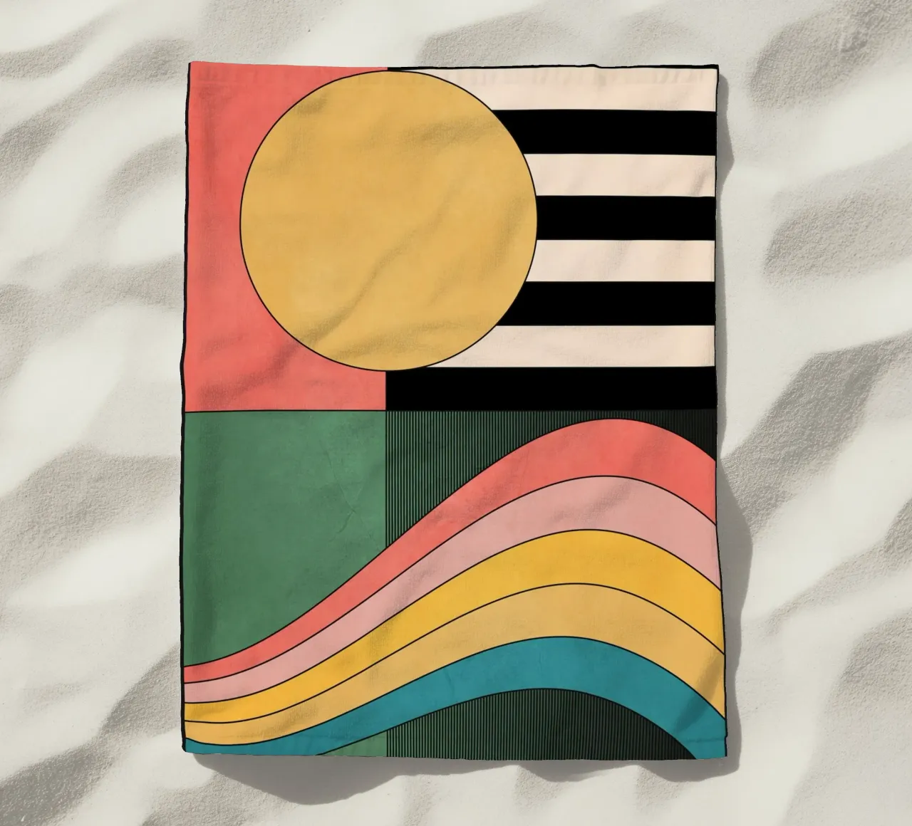 Geometric Abstraction 46 beach towel by Gaite