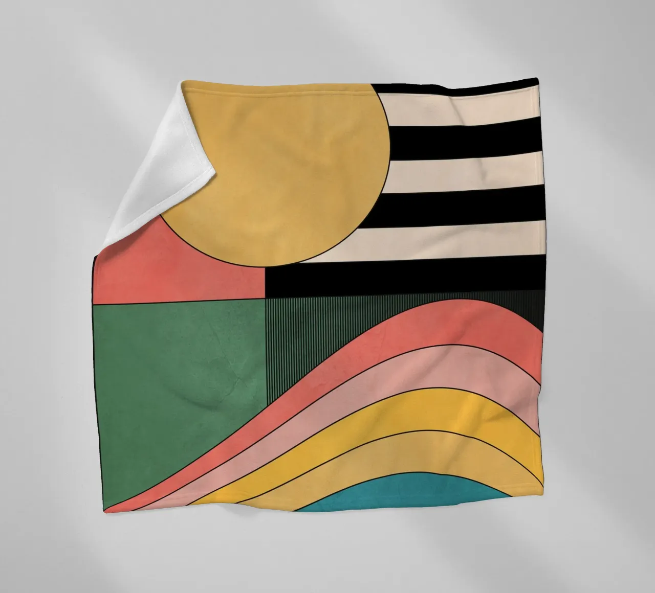 Geometric Abstraction 46 fleece blanket by Gaite