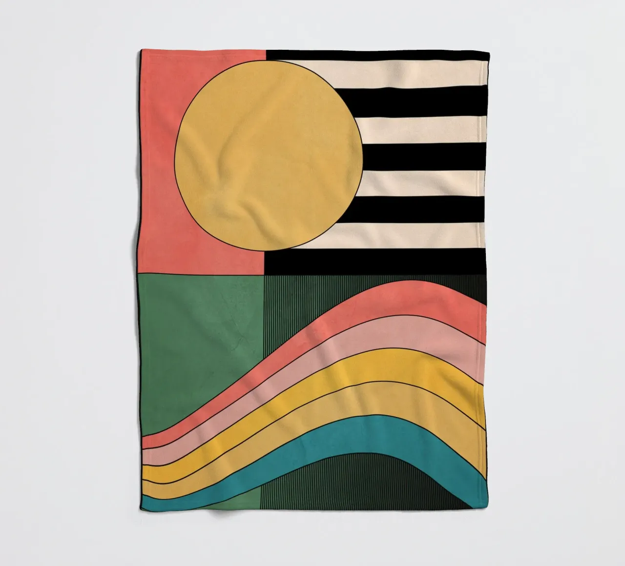 Geometric Abstraction 46 fleece blanket by Gaite