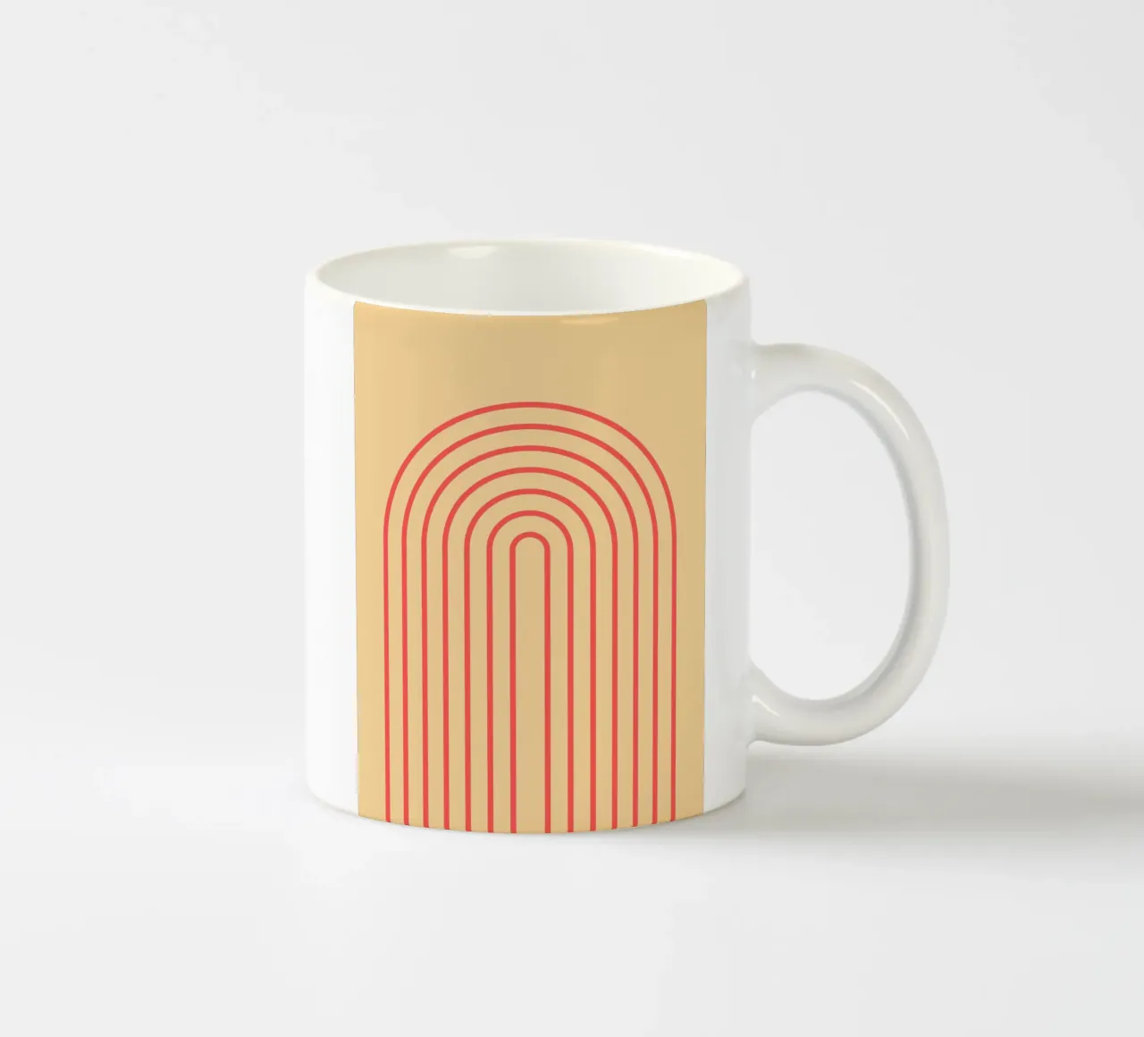 Arcobaleno boho arancione tazza in ceramica da Proper job studio