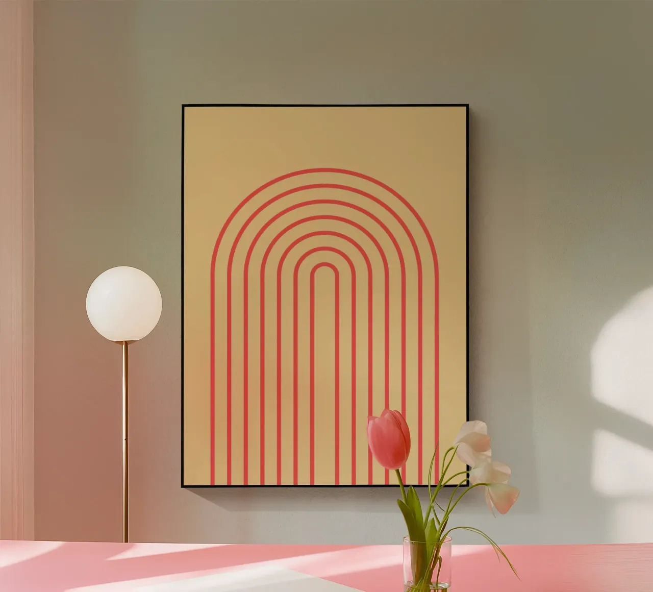 Arcobaleno boho arancione plexiglass da Proper job studio