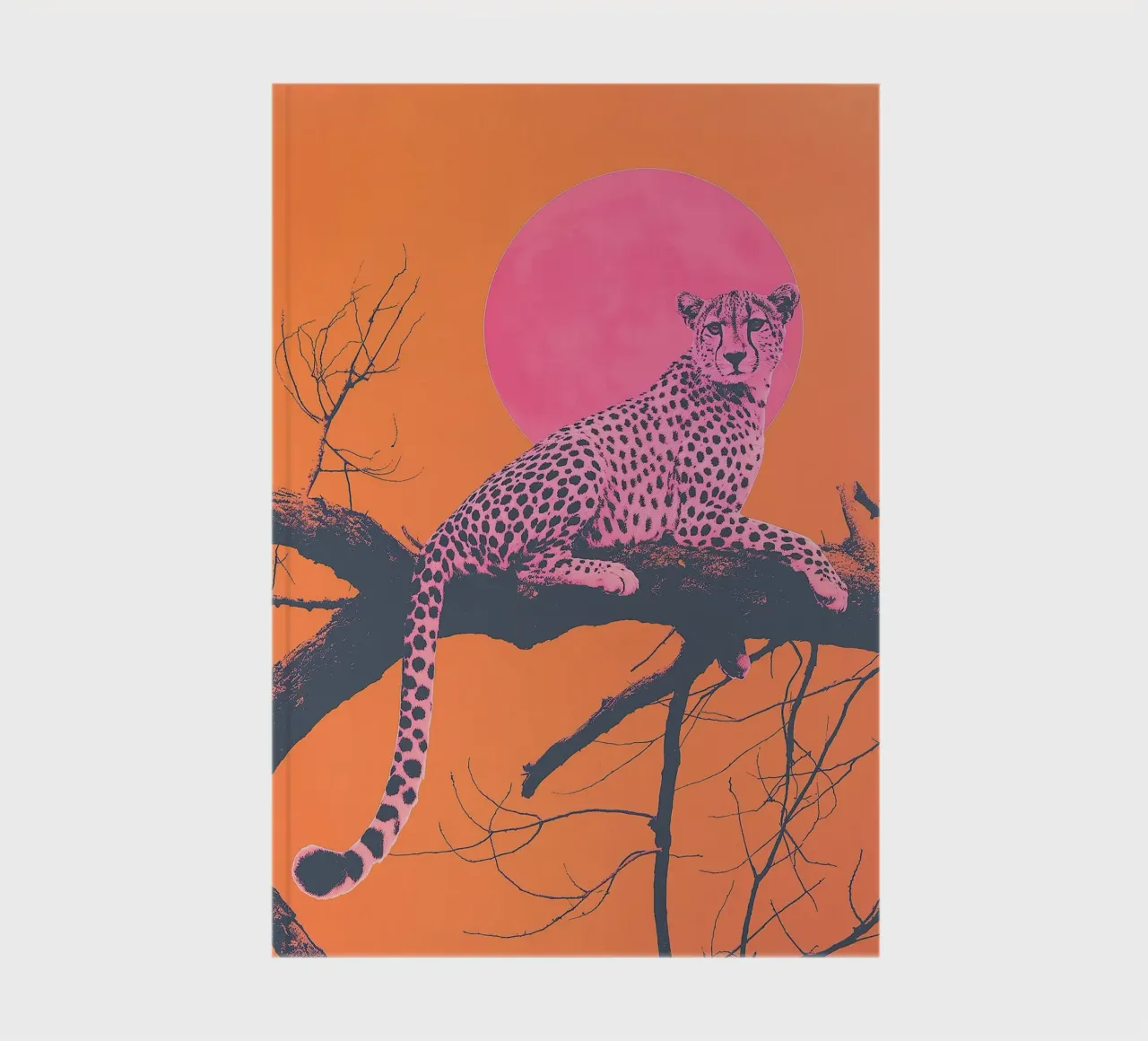 Pink Cheetah and Sunet Vibes notebook by Malou-Studio