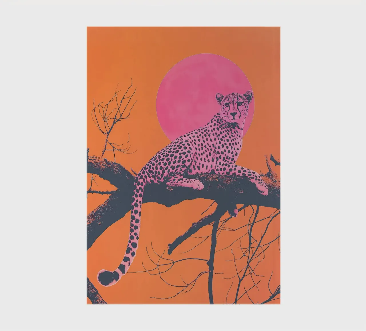 Pink Cheetah and Sunet Vibes notebook by Malou-Studio