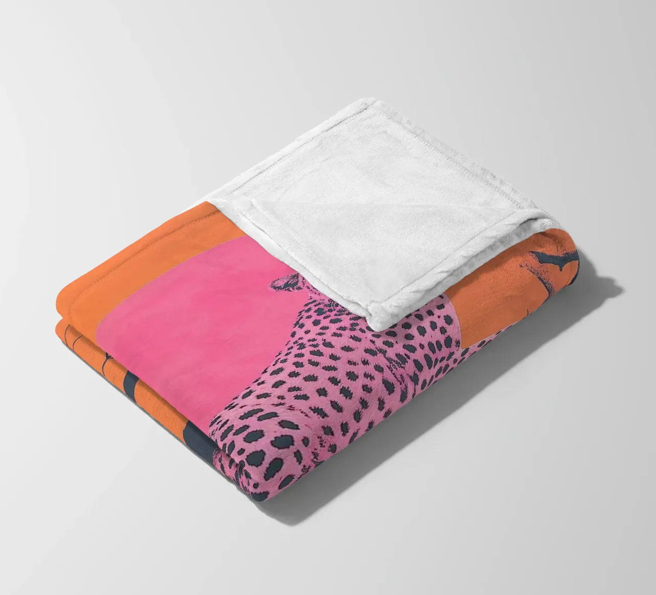 Pink Cheetah e Sunet Vibes coperta in pile da Malou-Studio