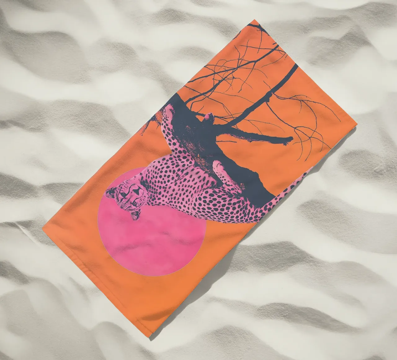 Pink Cheetah e Sunet Vibes telo mare da Malou-Studio