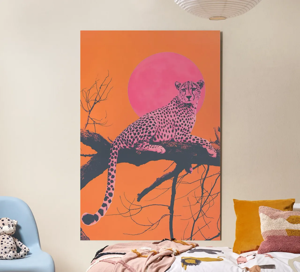 Pink Cheetah e Sunet Vibes alluminio dibond da Malou-Studio