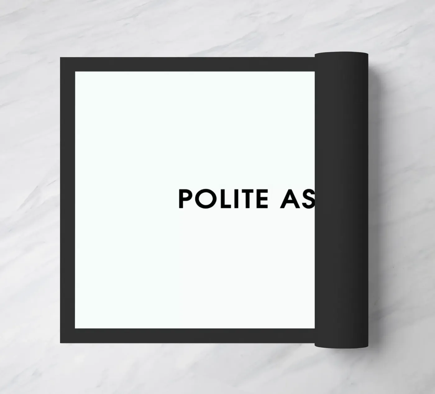 Polite White doormat by Intertitres