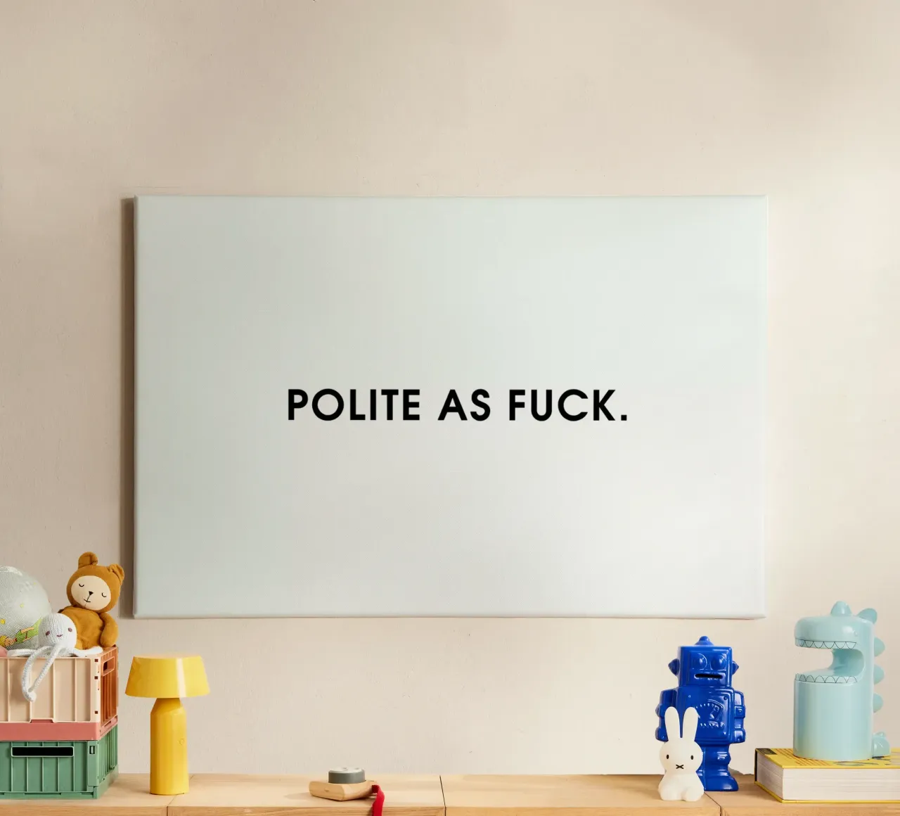 Polite White Leinwand von Intertitres