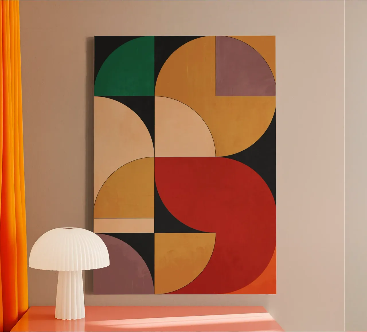 Forme geometriche 246 tela con Cornice a cassetta da Gaite