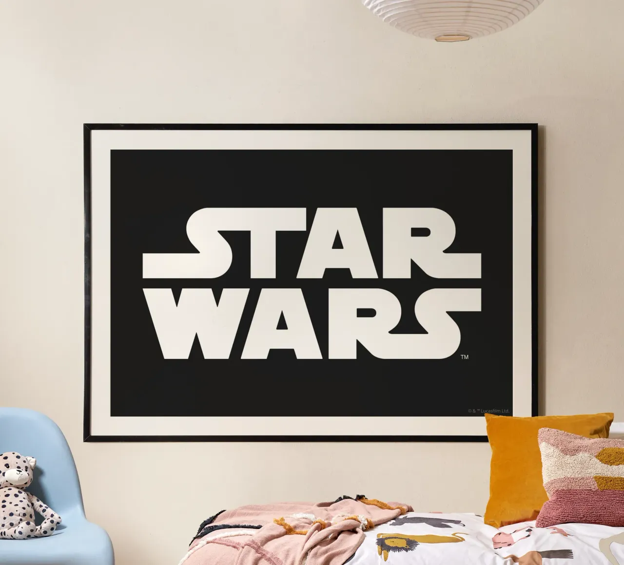 STAR WARS LOGO - B/W I carta hahnemühle da Star Wars