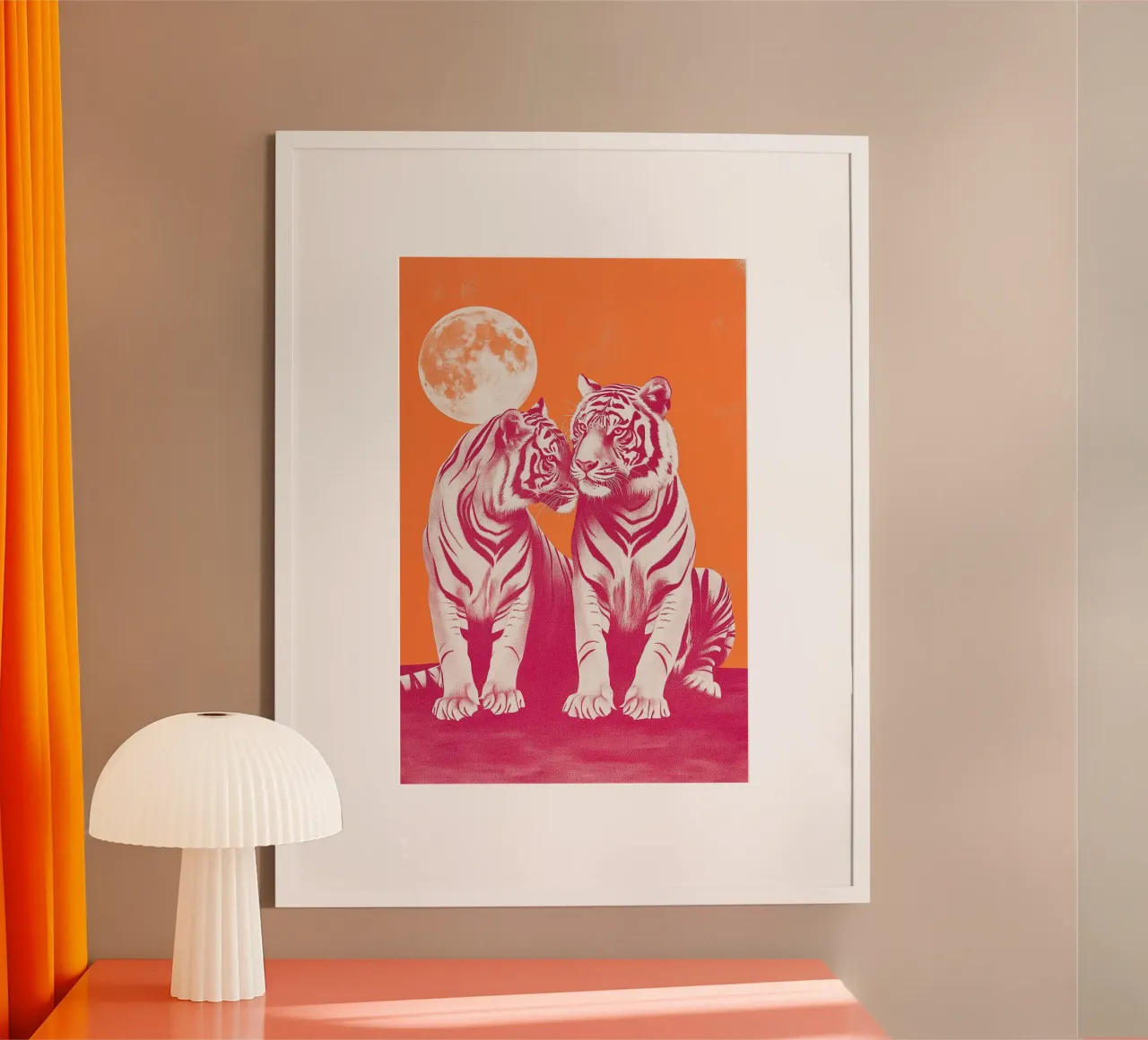 Pink Tigers in Love hahnemühle by Malou-Studio