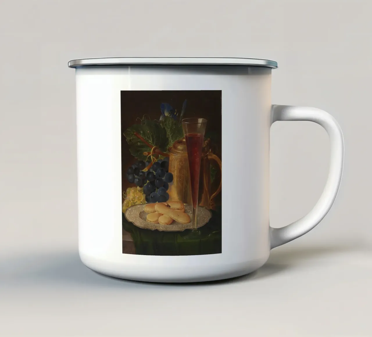 Theodor Mattenheimer - Natura morta con un boccale di birra tazza in smalto da ARTOTHEK