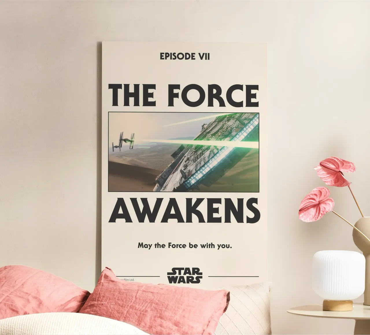 EPISODE VII - MAY THE FORCE BE WITH YOU tela con Cornice a cassetta da Star Wars