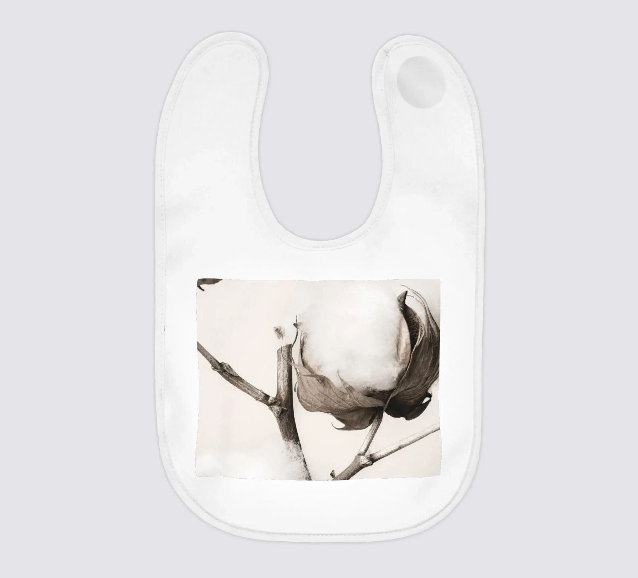 L'art du coton naturel - Un design végétal élégant bavoir de Whole©