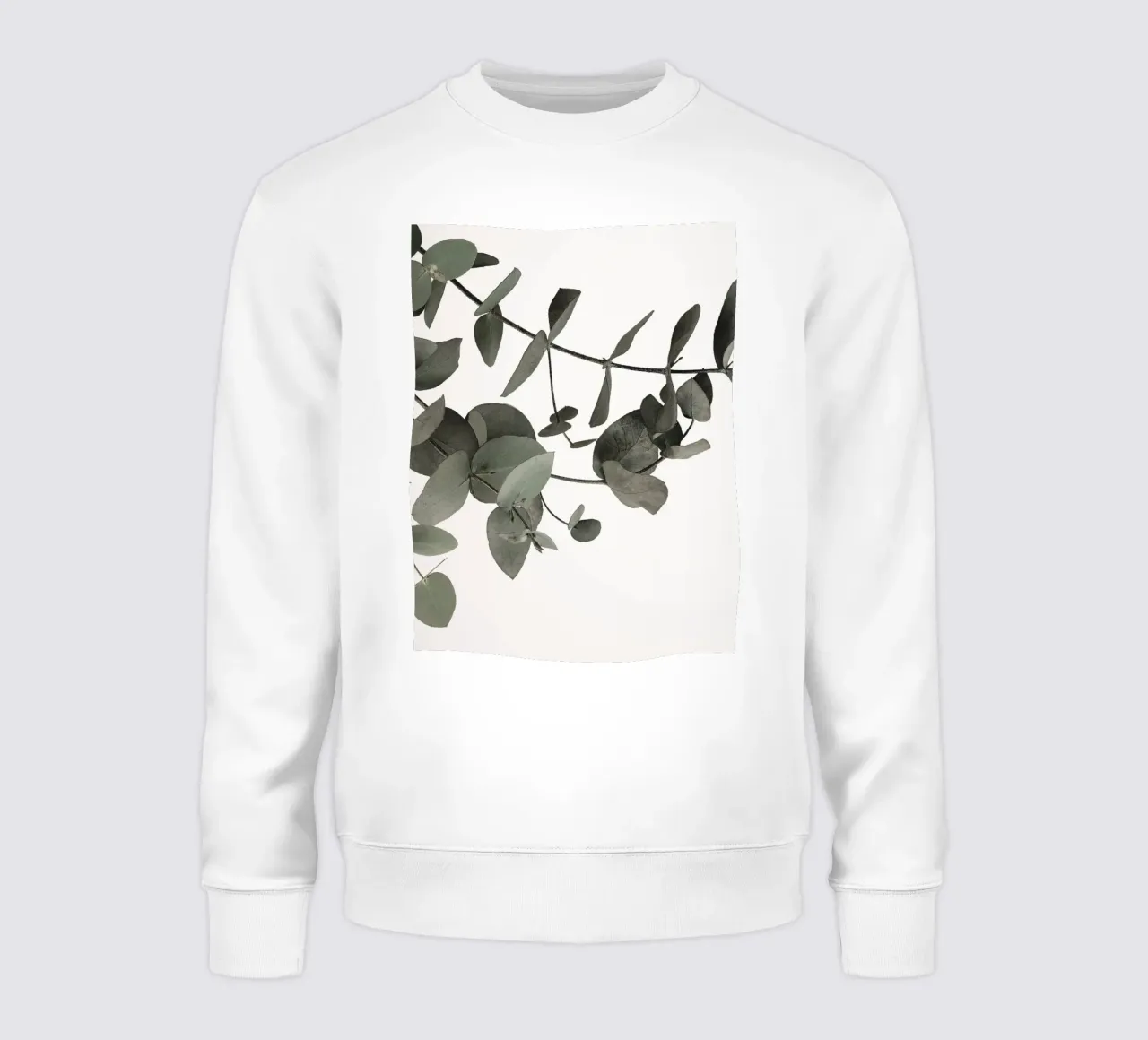 Eucalyptus Minimal - Un elegante motivo naturale in toni delicati felpa da Whole©