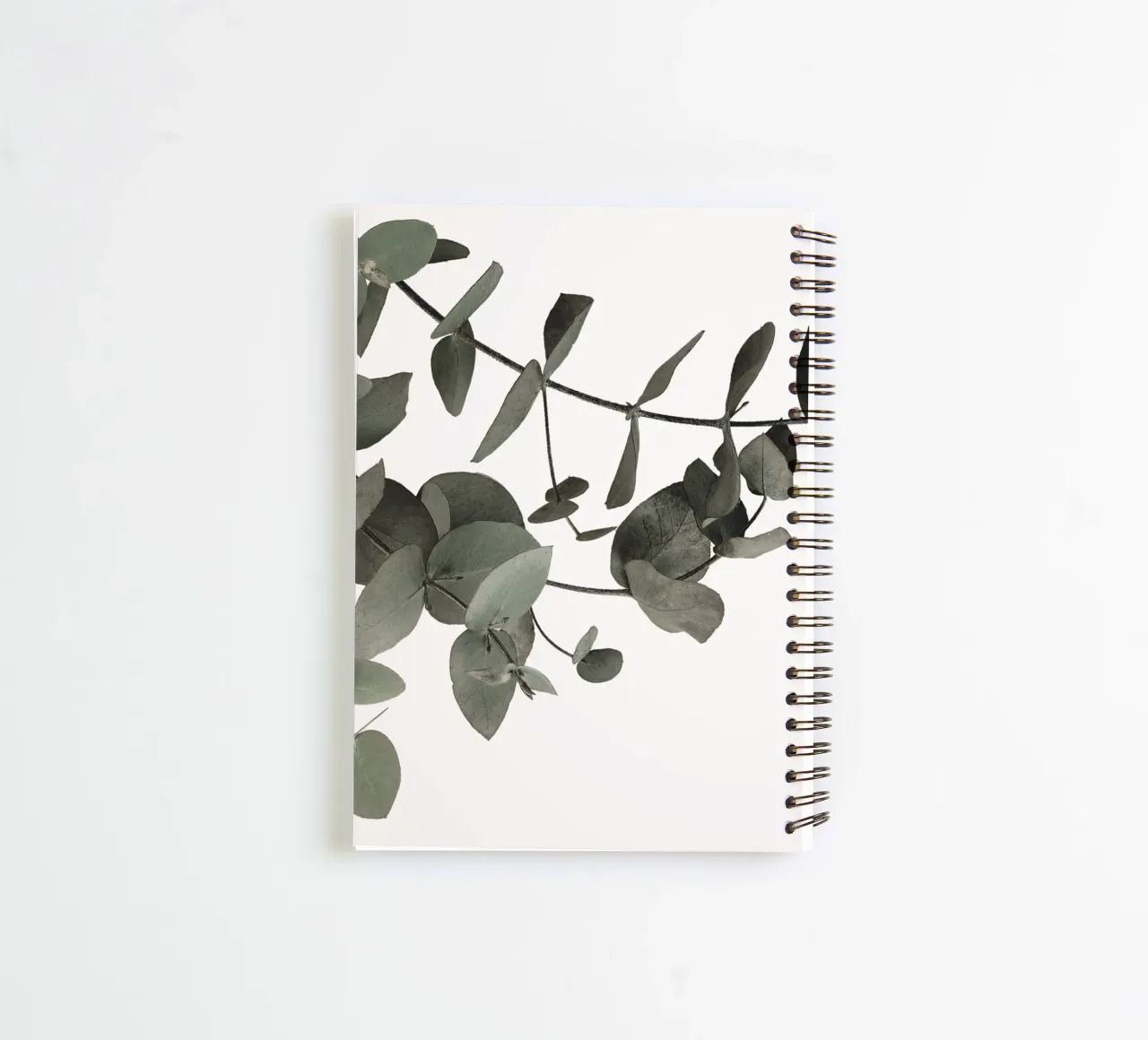 Eucalyptus Minimal - Stylish natural motif in subtle tones spiral notebook by Whole©