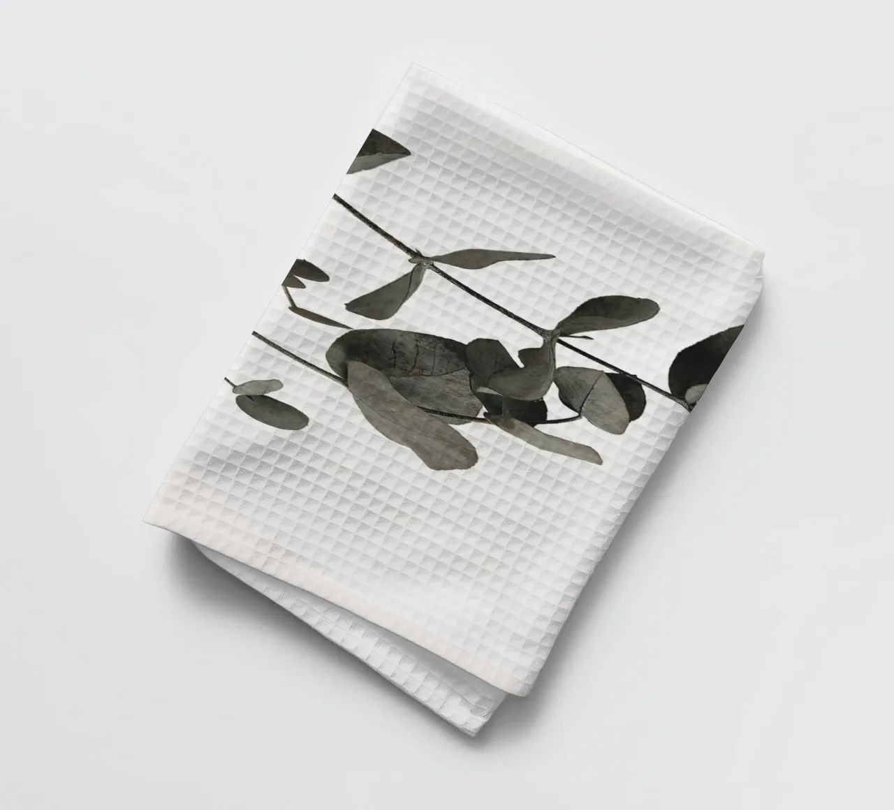 Eucalyptus Minimal - un motif naturel élégant dans des tons discrets torchon de Whole©