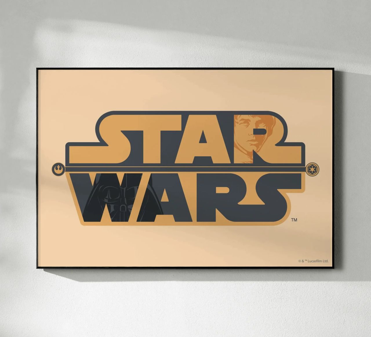 STAR WARS LOGO - DARTH VADER vs LUKE SKYWALKER plexiglass da Star Wars