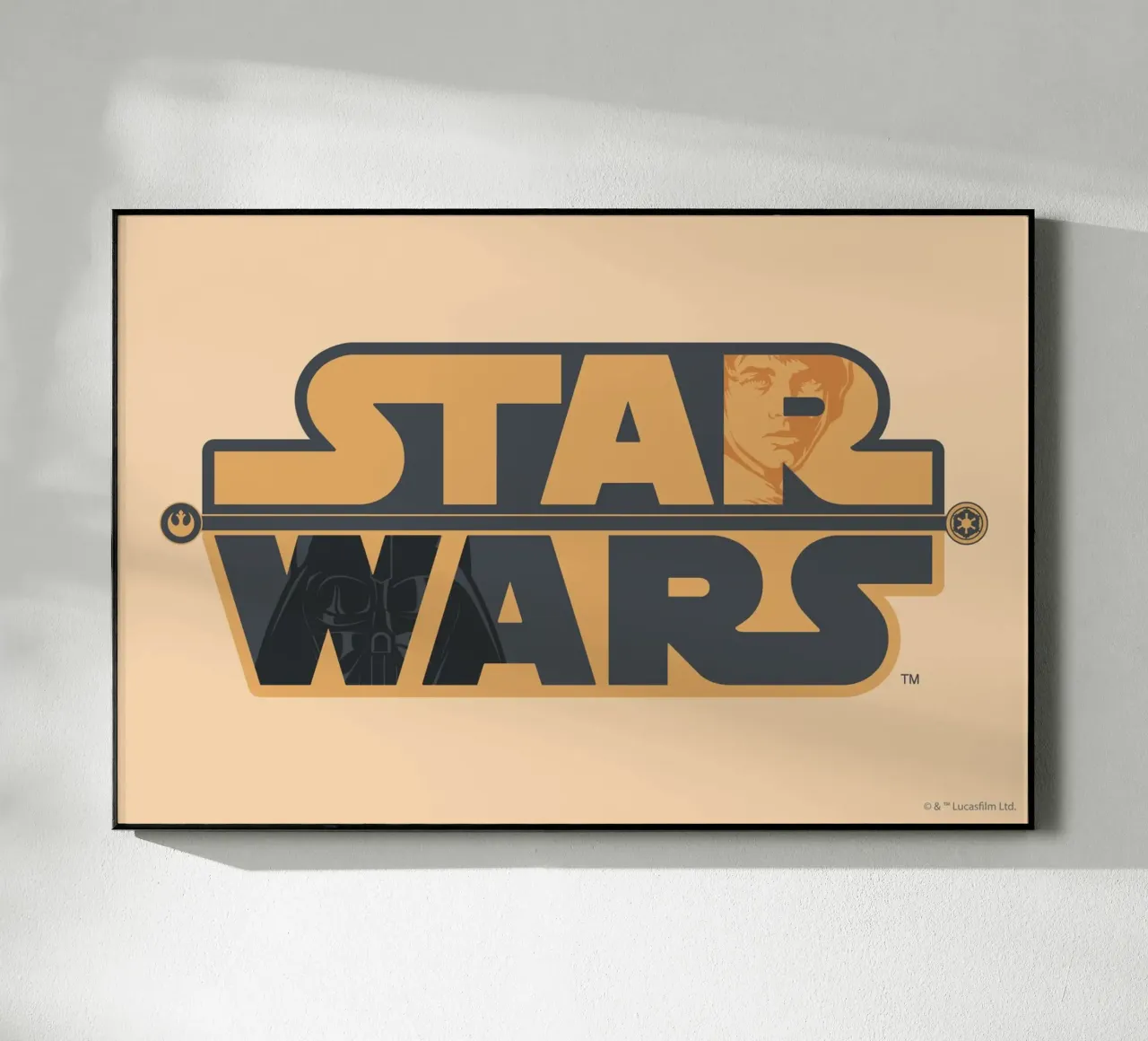 STAR WARS LOGO - DARTH VADER vs LUKE SKYWALKER Acryl-Glas von Star Wars