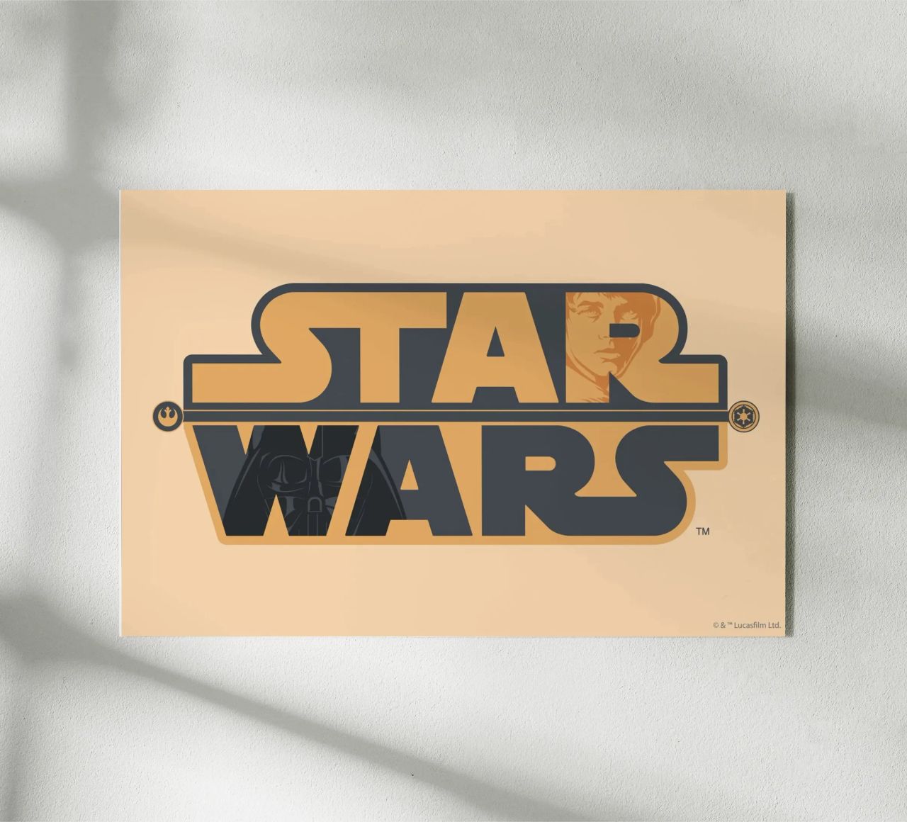 STAR WARS LOGO - DARTH VADER vs LUKE SKYWALKER plexiglass da Star Wars