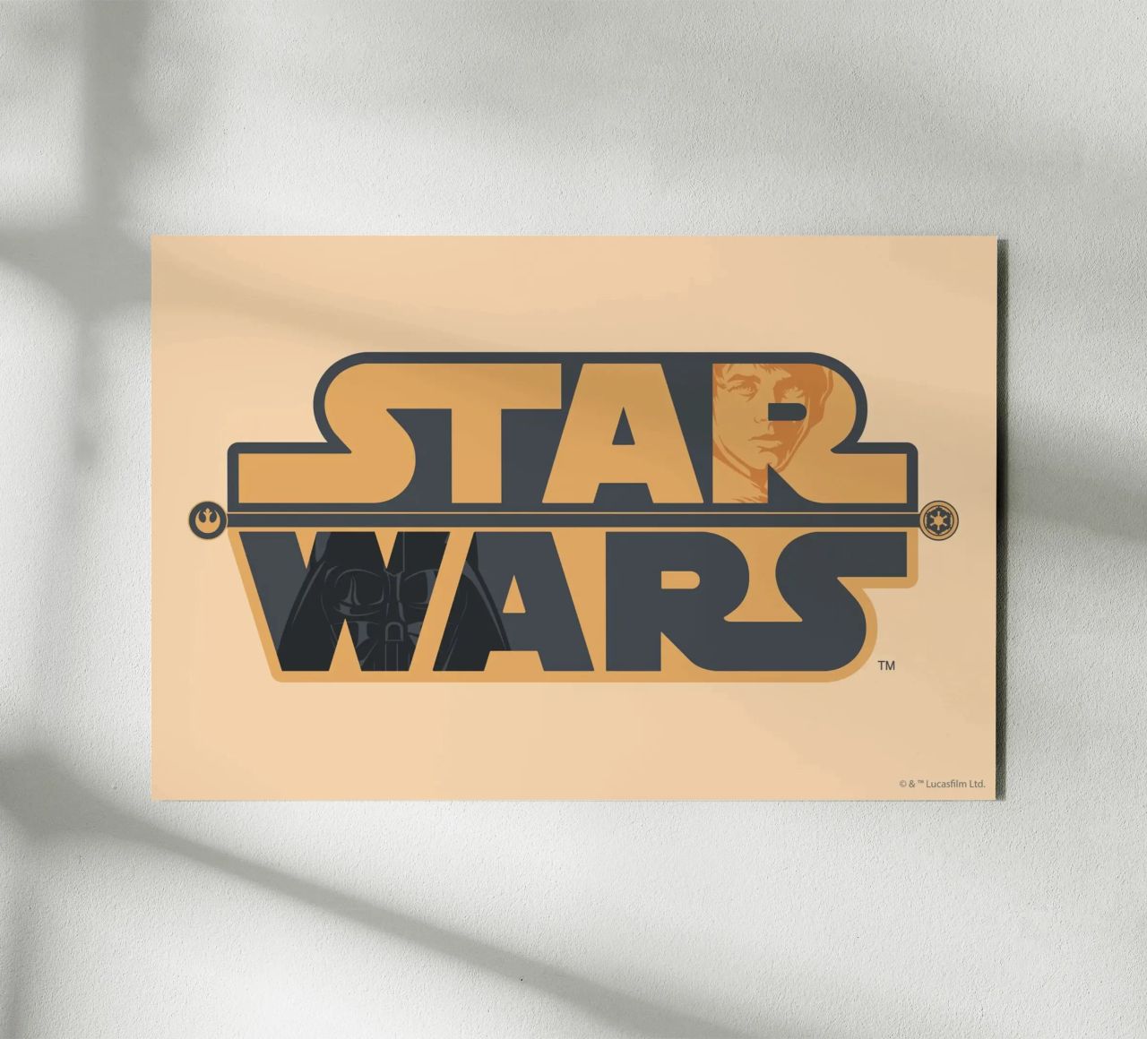 STAR WARS LOGO - DARTH VADER vs LUKE SKYWALKER alluminio dibond da Star Wars