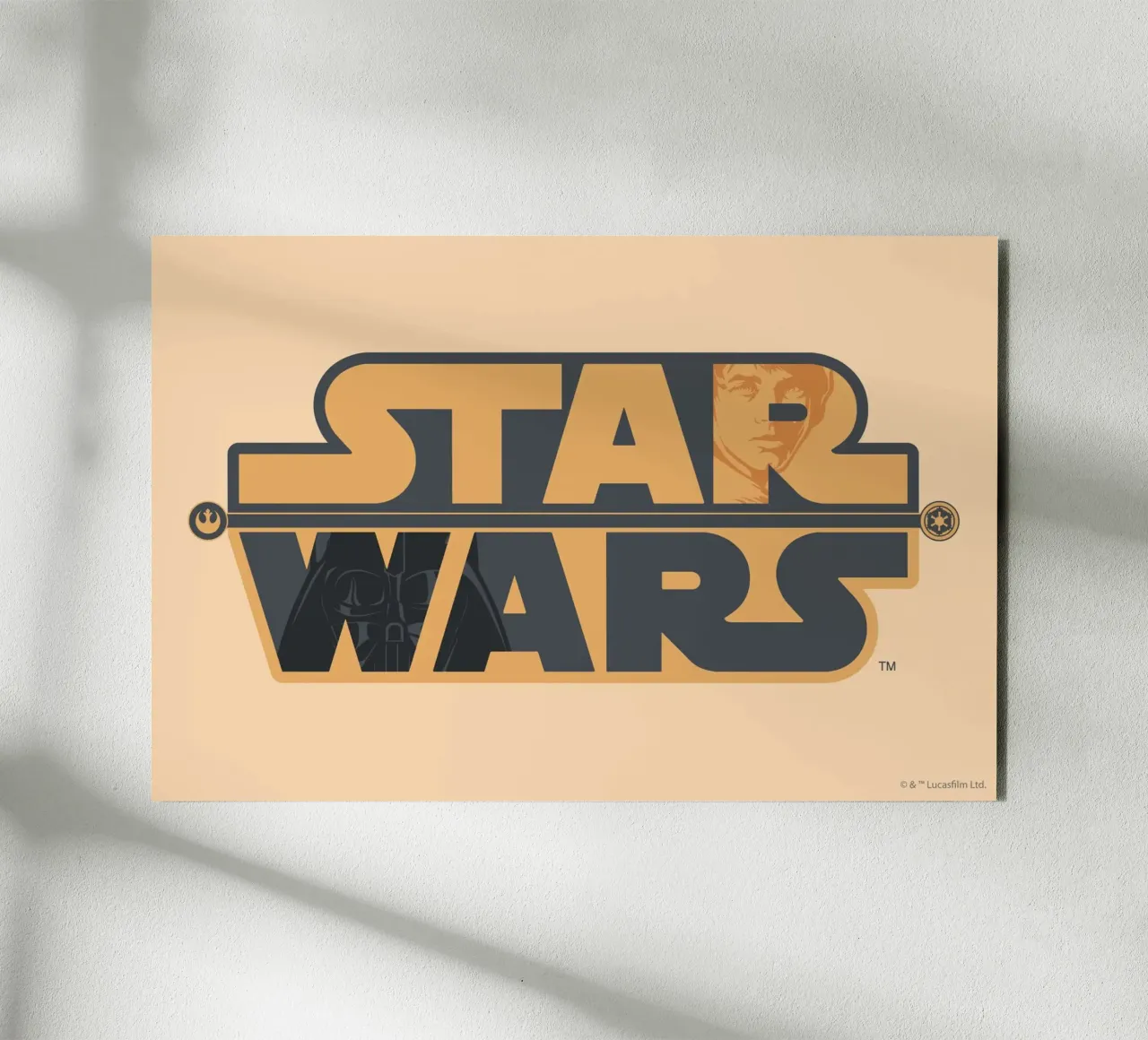 STAR WARS LOGO - DARTH VADER vs LUKE SKYWALKER alluminio dibond da Star Wars
