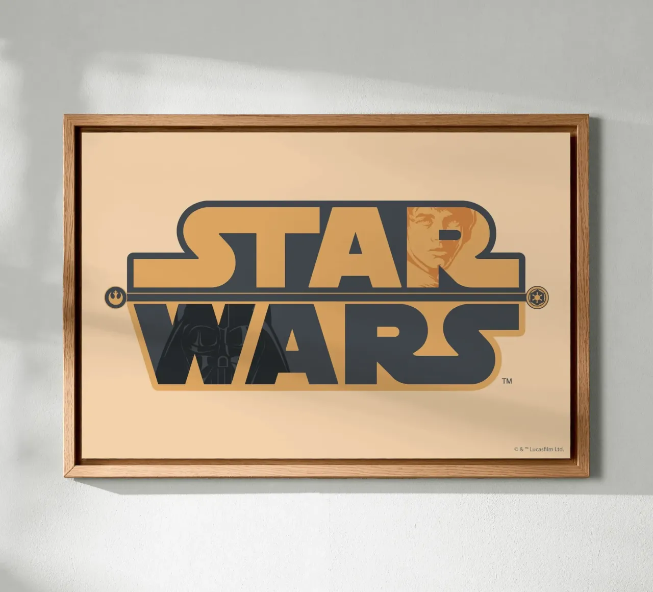 STAR WARS LOGO - DARTH VADER vs LUKE SKYWALKER tela da Star Wars