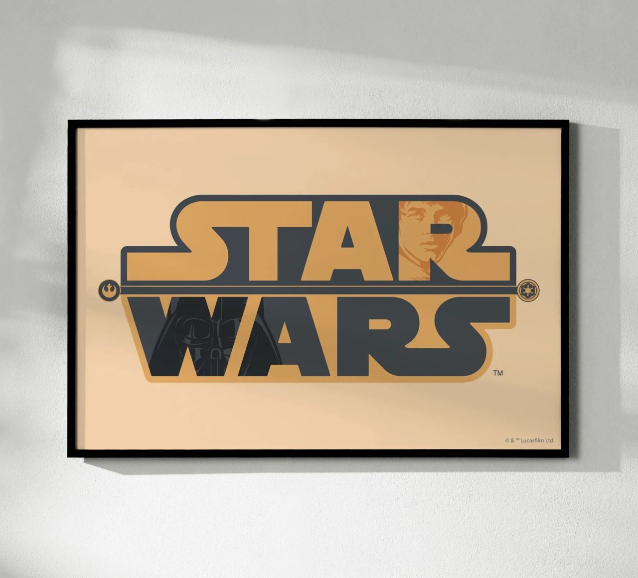STAR WARS LOGO - DARTH VADER vs LUKE SKYWALKER carta hahnemühle da Star Wars