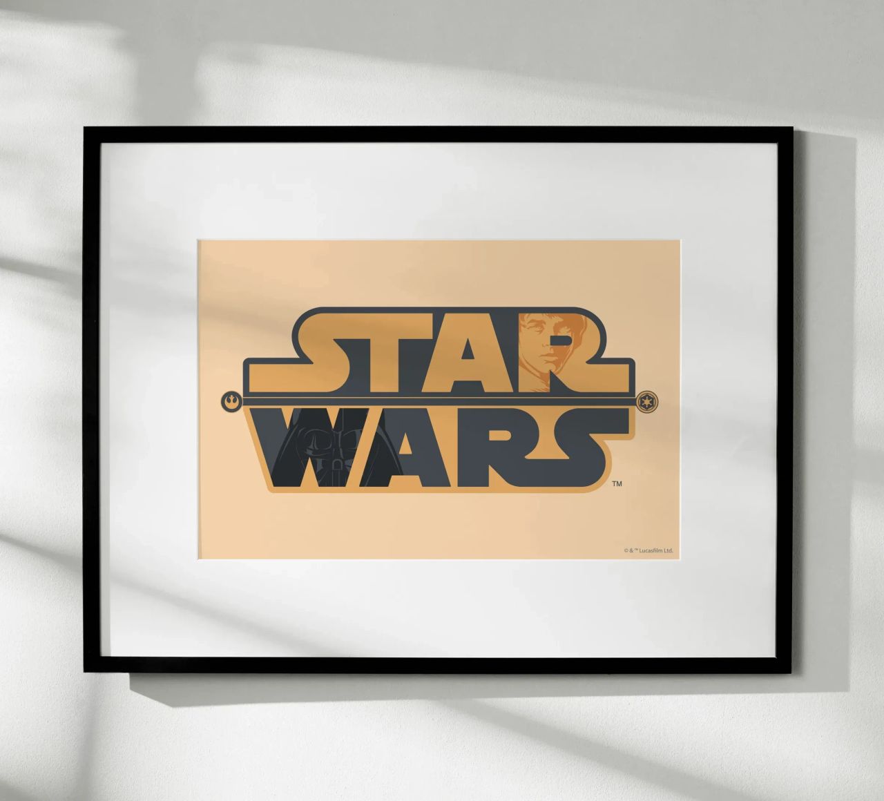 STAR WARS LOGO - DARTH VADER vs LUKE SKYWALKER carta hahnemühle da Star Wars