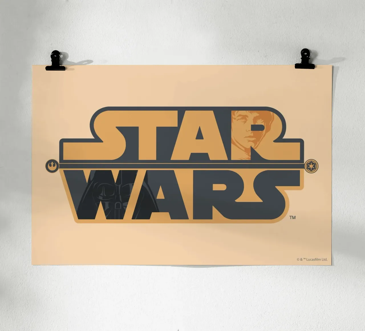 STAR WARS LOGO - DARTH VADER vs LUKE SKYWALKER poster by Star Wars