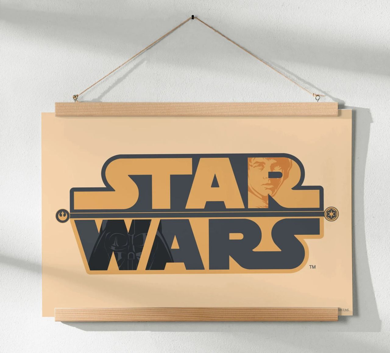 STAR WARS LOGO - DARTH VADER vs LUKE SKYWALKER carta hahnemühle da Star Wars