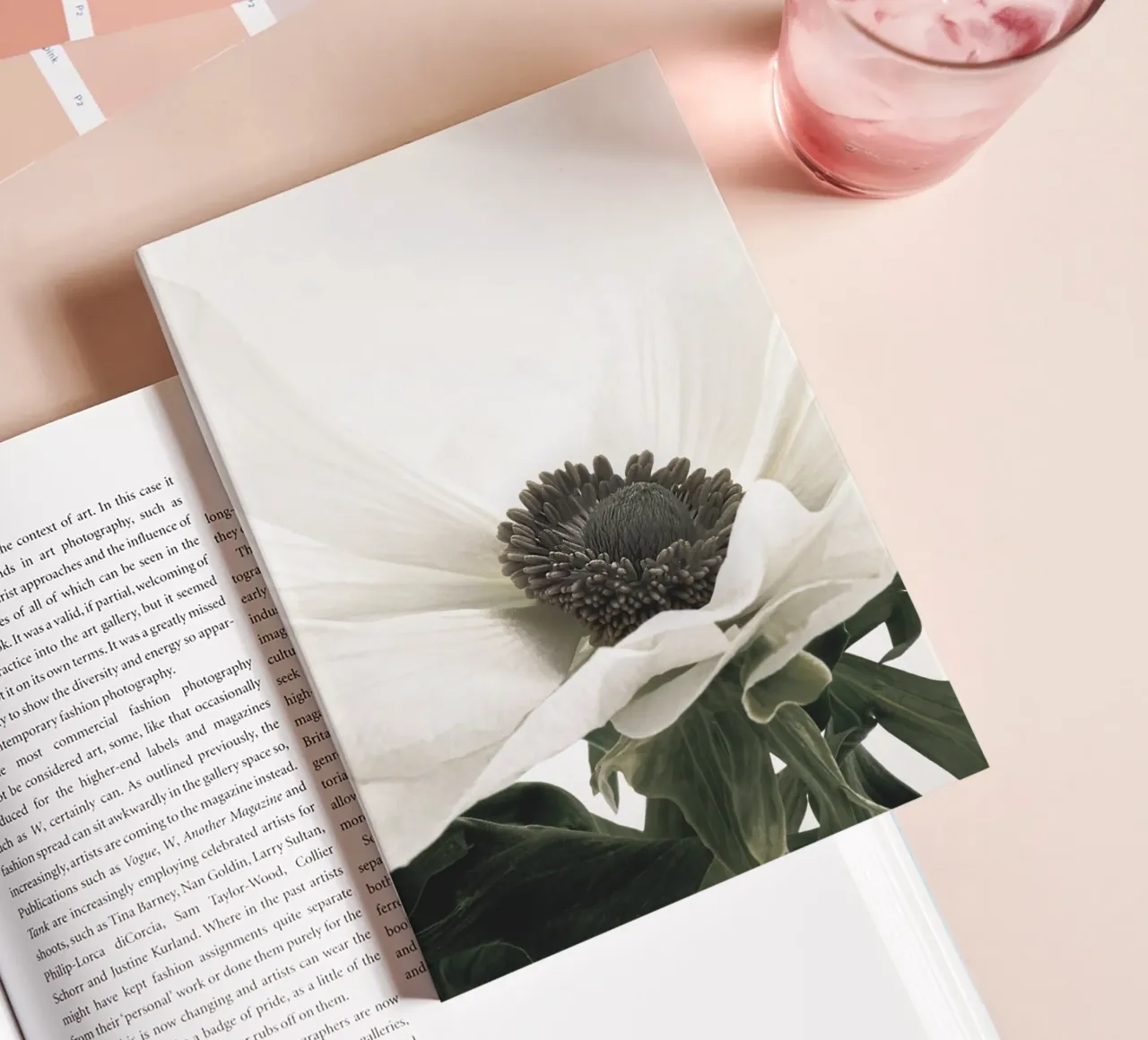 Elegant anemone - timeless flower picture in soft colours notebook by Whole©