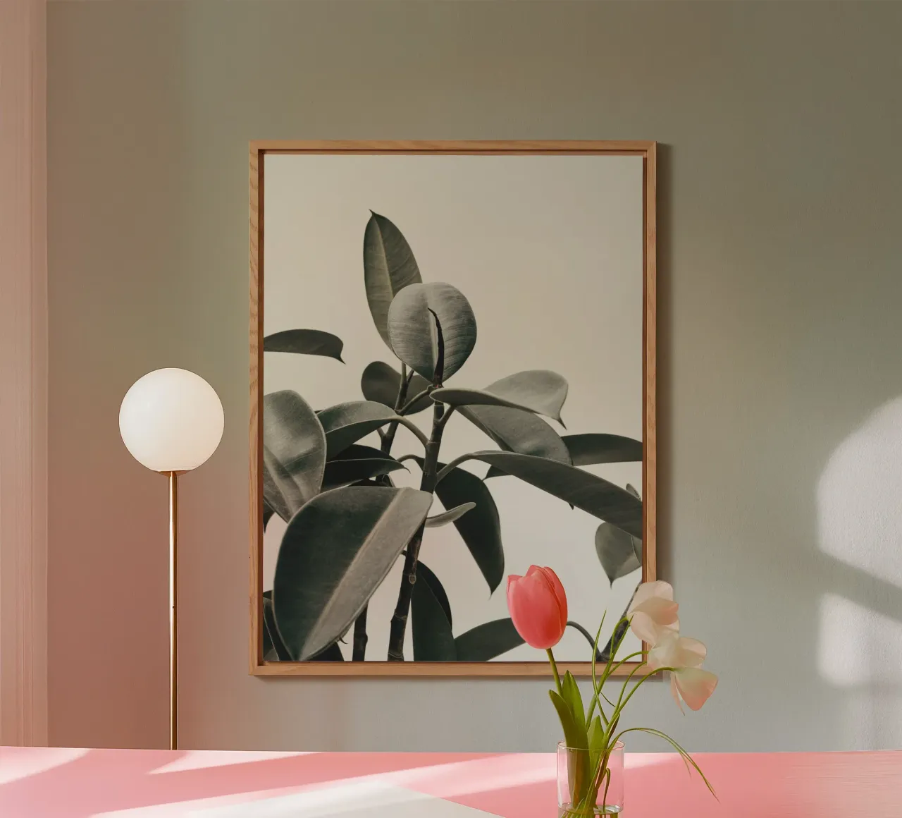 Modern rubber tree leaf - Stylish natural design forex plate by Whole©
