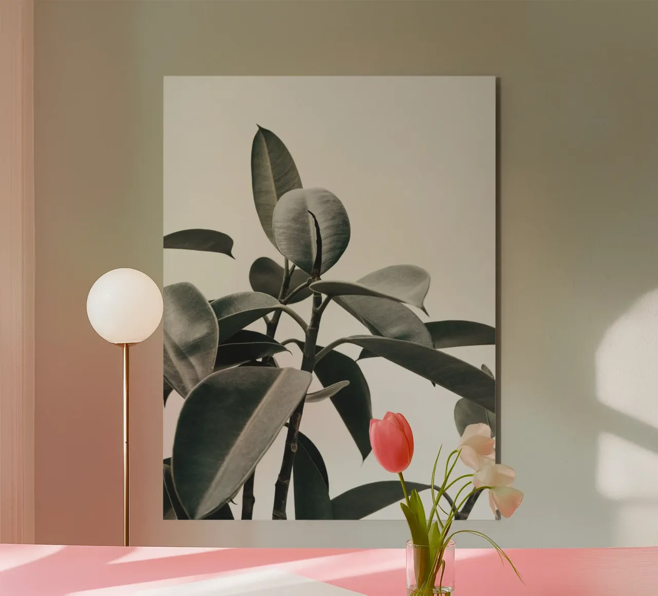 Modern rubber tree leaf - Stylish natural design forex plate by Whole©