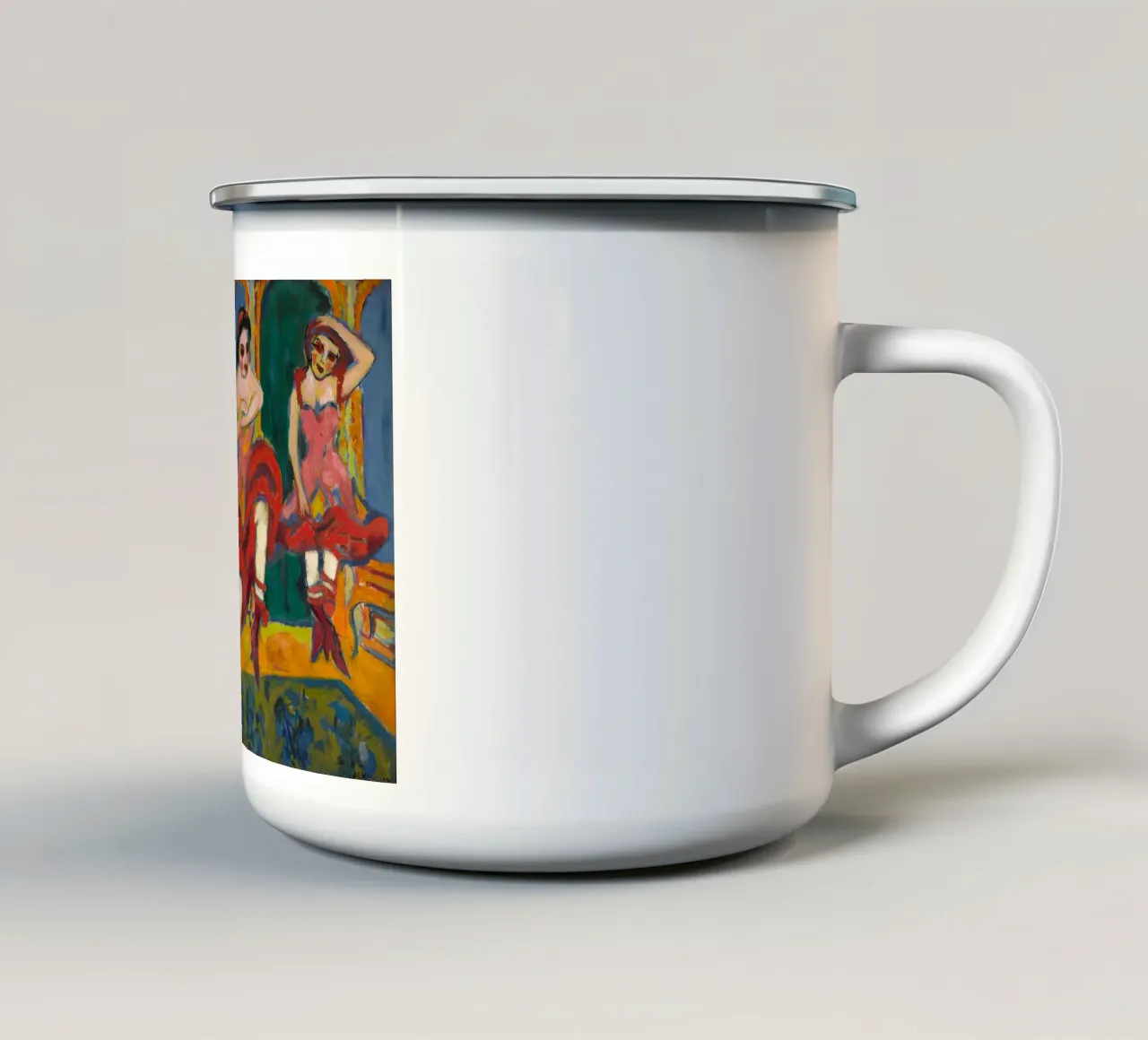 Ernst Ludwig Kirchner - Ballerini di Czardas tazza in smalto da William Store