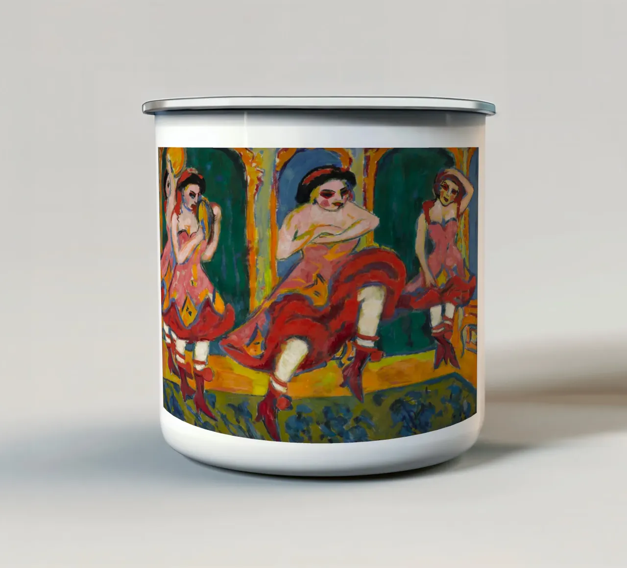 Ernst Ludwig Kirchner - Ballerini di Czardas tazza in smalto da William Store