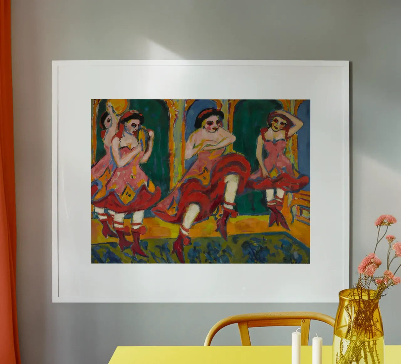Ernst Ludwig Kirchner - Ballerini di Czardas poster con telaio in alluminio da William Store