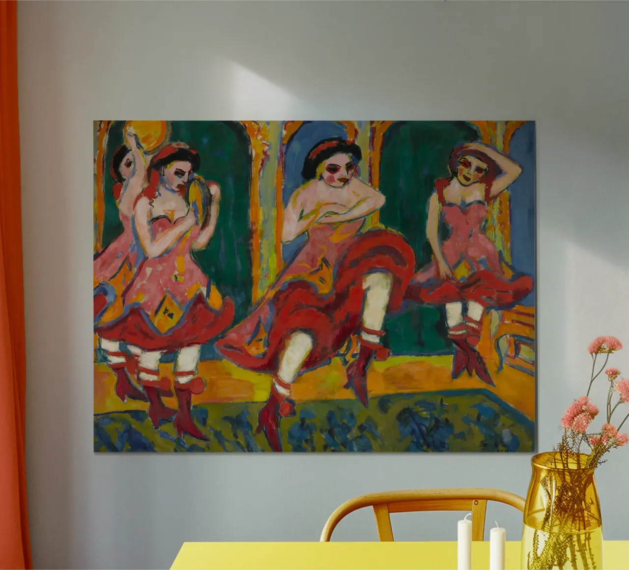 Ernst Ludwig Kirchner - Ballerini di Czardas poster con telaio in alluminio da William Store