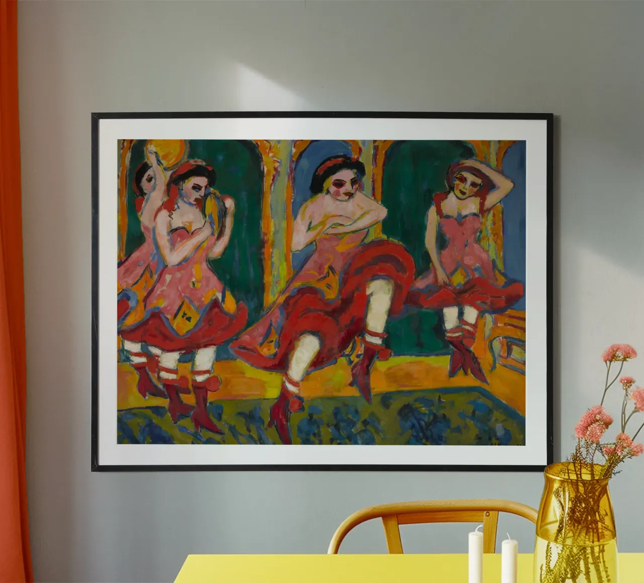 Ernst Ludwig Kirchner - Ballerini di Czardas poster con telaio in alluminio da William Store