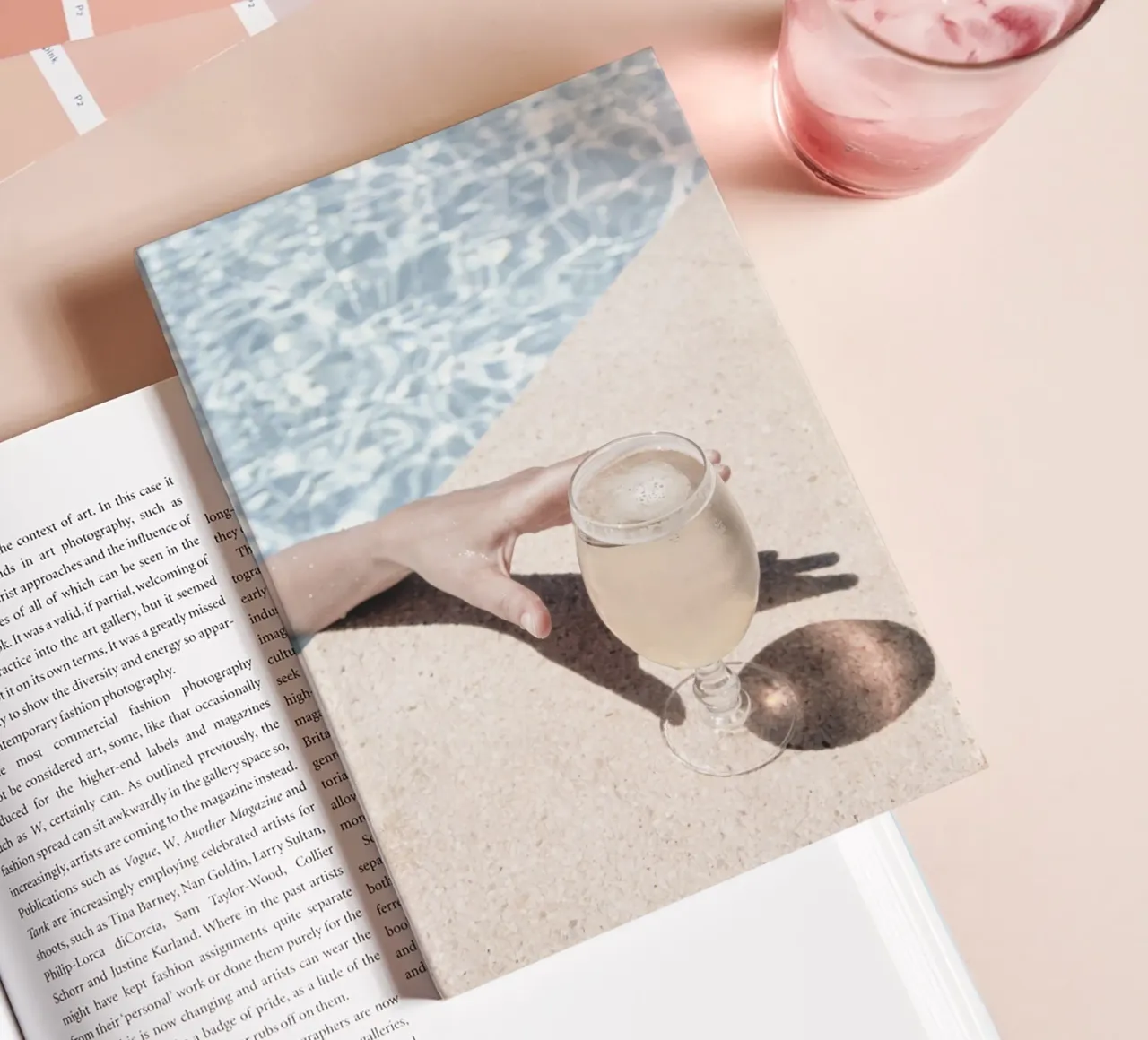 Elegant summer moment by the pool - Stylish photo motif notebook by Whole©